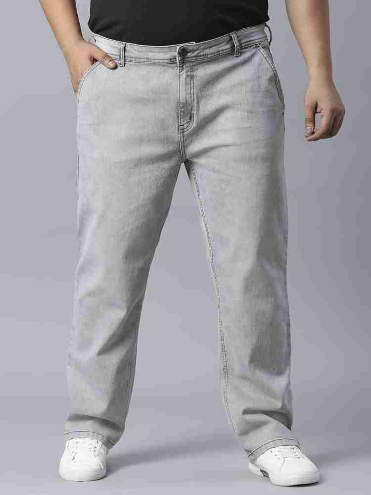 Plus fashion size gray denim jeans