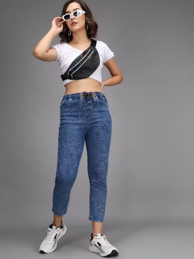 TIPKOO Jogger Fit Women Blue Jeans - Buy TIPKOO Jogger Fit Women Blue Jeans  Online at Best Prices in India