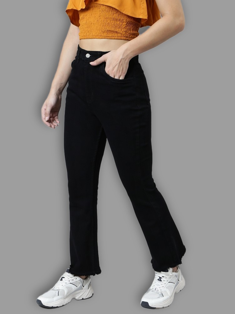 GUTI Flared Women Black Jeans - Buy GUTI Flared Women Black Jeans Online at  Best Prices in India