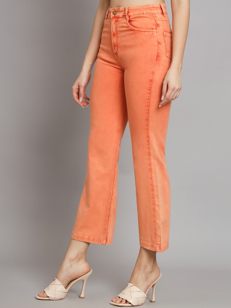 Ladies best sale orange jeans