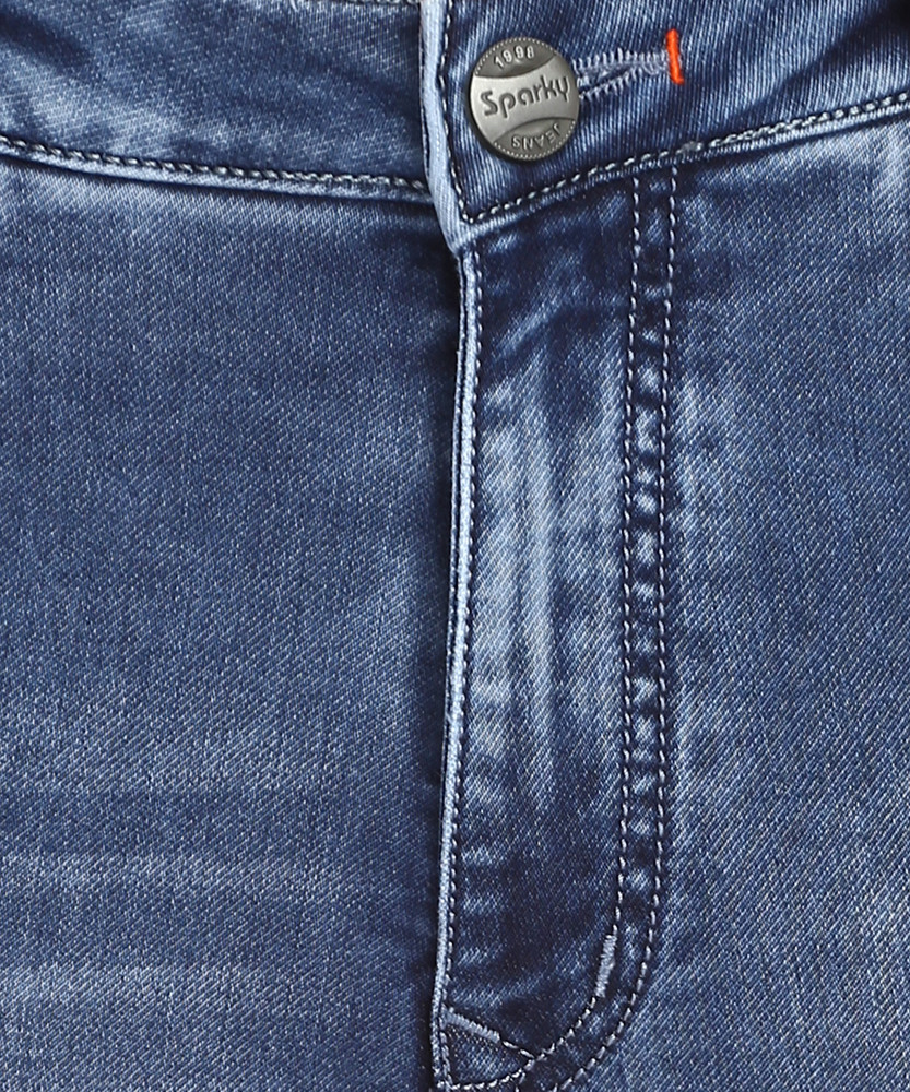 Denim Plain Van Heusen Olive Jeans, Waist Size: 32