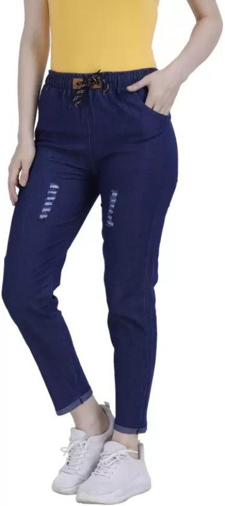 GORIYA Jogger Fit Women Blue Jeans - Buy GORIYA Jogger Fit Women Blue Jeans  Online at Best Prices in India