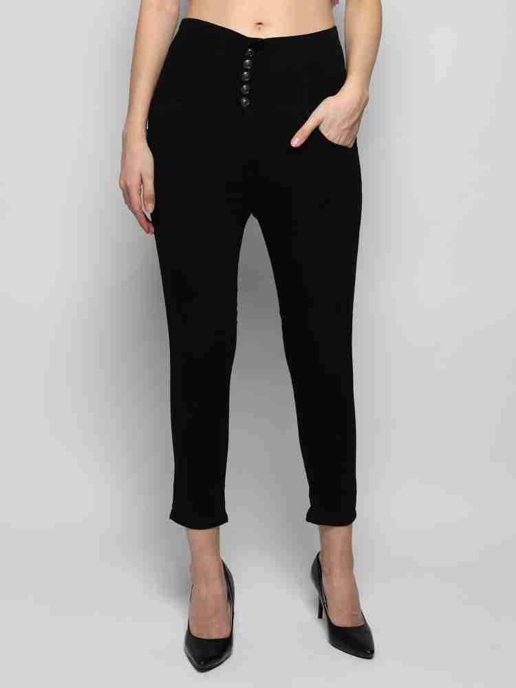 Girls high best sale waisted black jeans