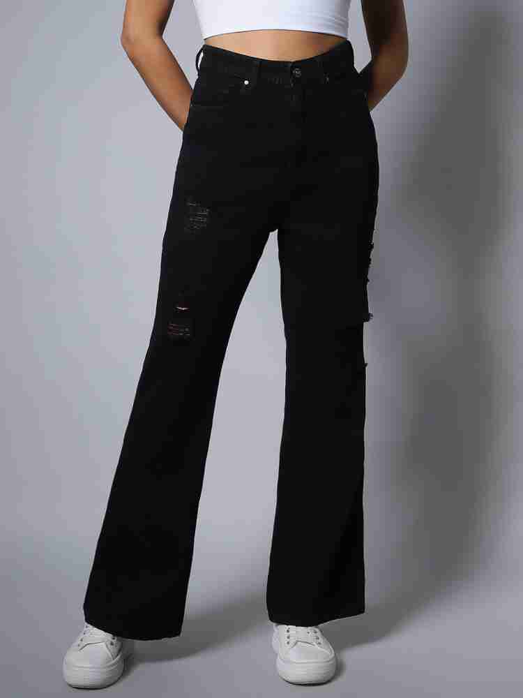 High Star Flared Women Black Jeans - Buy High Star Flared Women Black Jeans  Online at Best Prices in India