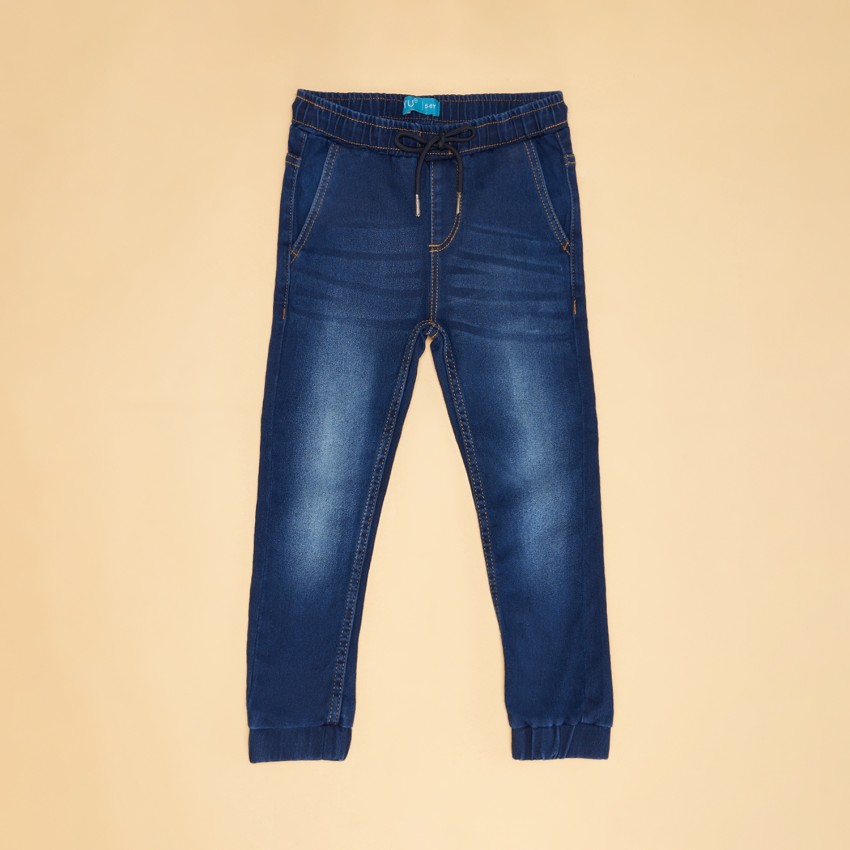 YU by Pantaloons Slim Boys Dark Blue Jeans - Buy YU by Pantaloons Slim Boys  Dark Blue Jeans Online at Best Prices in India