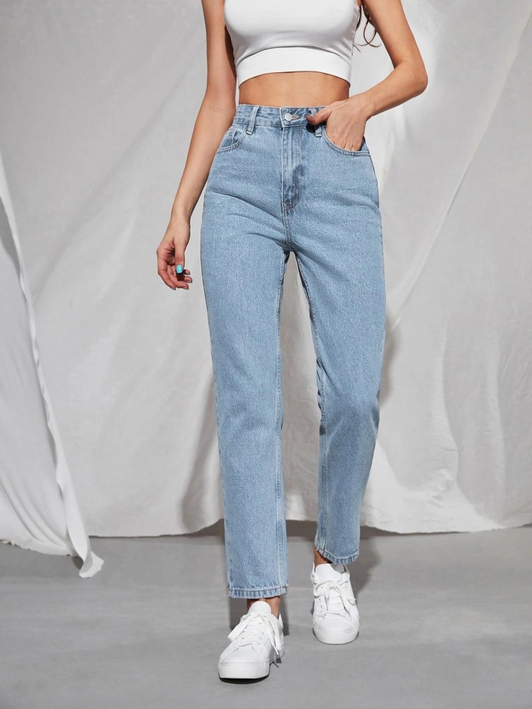 Light High Waisted Mom Jeans