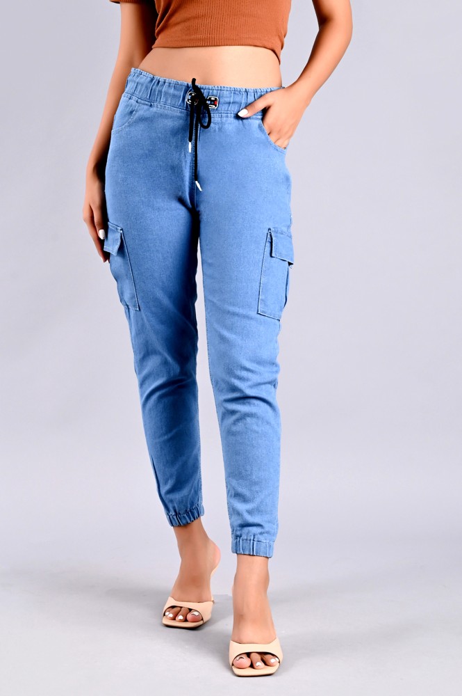 Oiskal Jogger Fit Women Light Blue Jeans - Buy Oiskal Jogger Fit