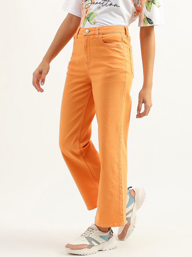 Burnt Orange Wide Leg Pant - WOMEN Pants | Trenery