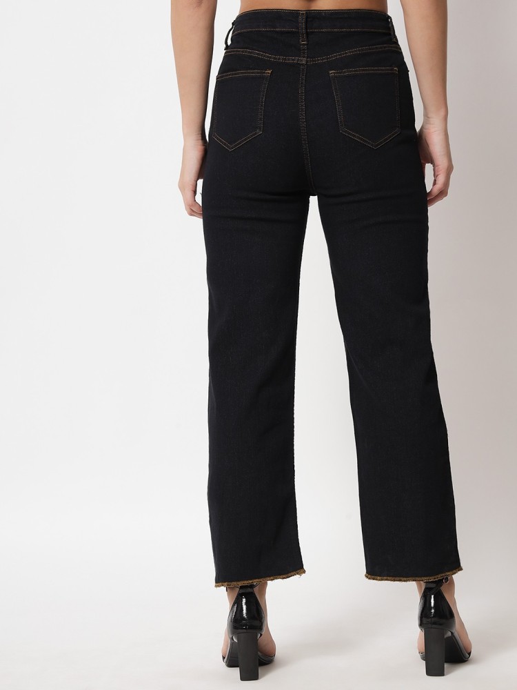 KOTTY Flared Women Black Jeans - Buy KOTTY Flared Women Black Jeans Online  at Best Prices in India