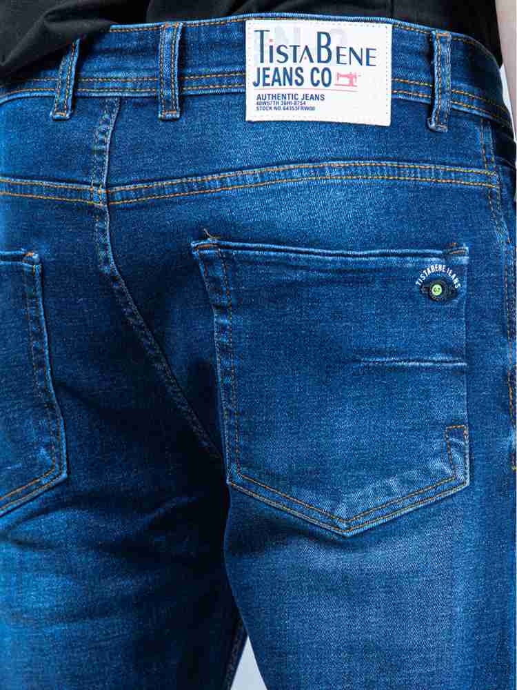 TISTABENE Slim Men Blue Jeans - Buy TISTABENE Slim Men Blue Jeans Online at  Best Prices in India