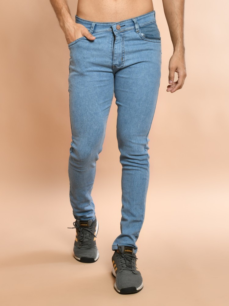 Buy LZard Men Light Blue Slim Clean Look Stretch Jeans Online at