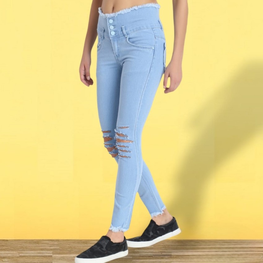 PERFECT FASHION Skinny Women Light Blue Jeans - Buy PERFECT FASHION Skinny Women  Light Blue Jeans Online at Best Prices in India