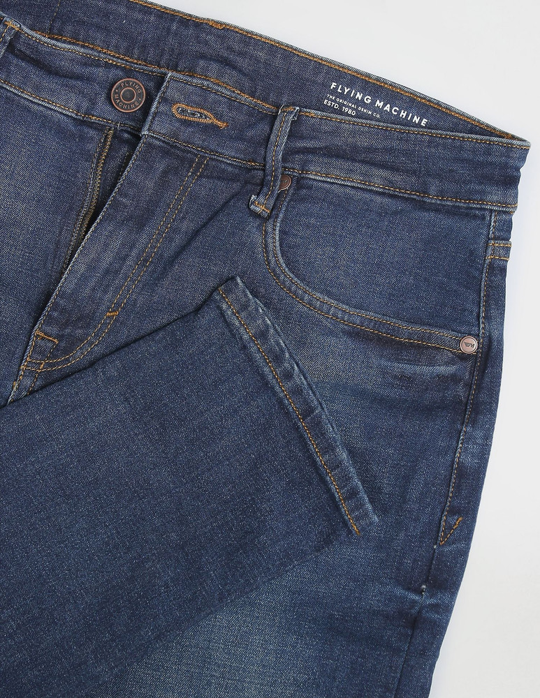Flying machine top logo on jeans