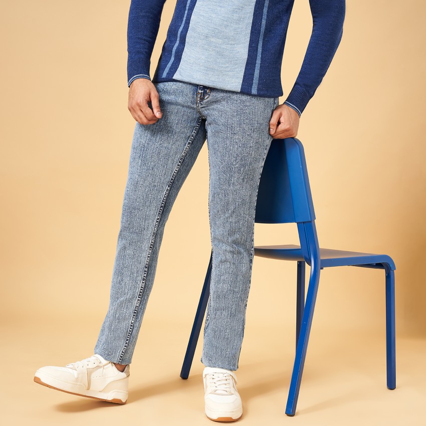 YU by Pantaloons Slim Men Light Blue Jeans - Buy YU by Pantaloons Slim Men  Light Blue Jeans Online at Best Prices in India
