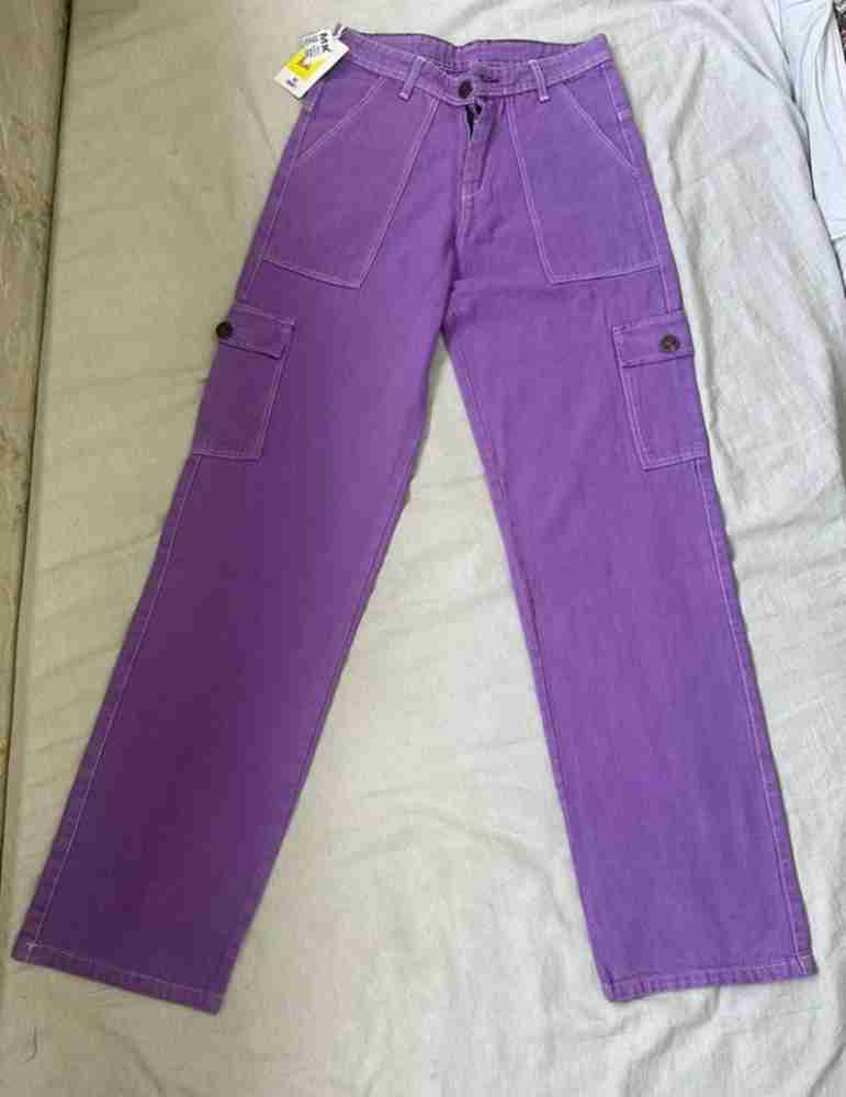 A.C.W. Flared Women Purple Jeans - Buy A.C.W. Flared Women Purple Jeans  Online at Best Prices in India