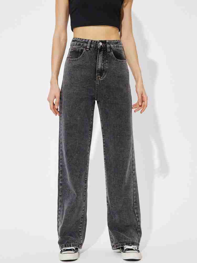 STRAIGHT FIT JEANS - Gray