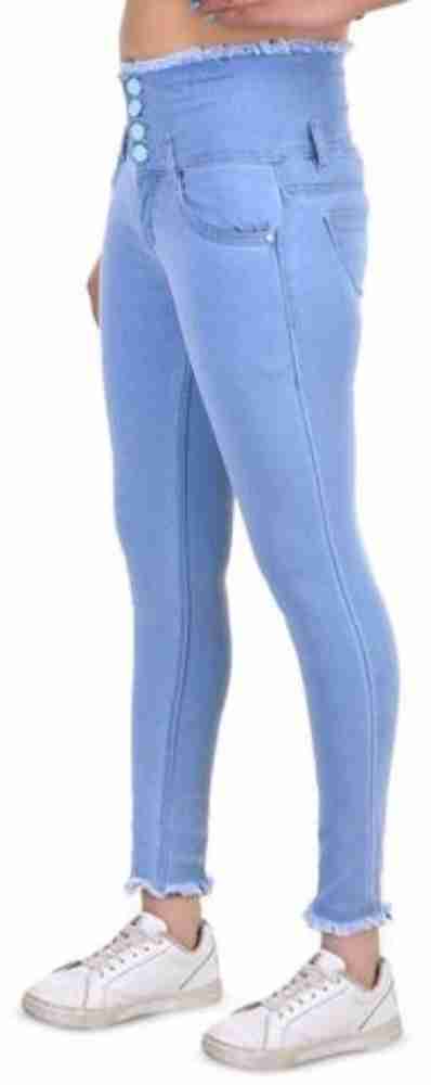 Ladies sky blue sales jeans