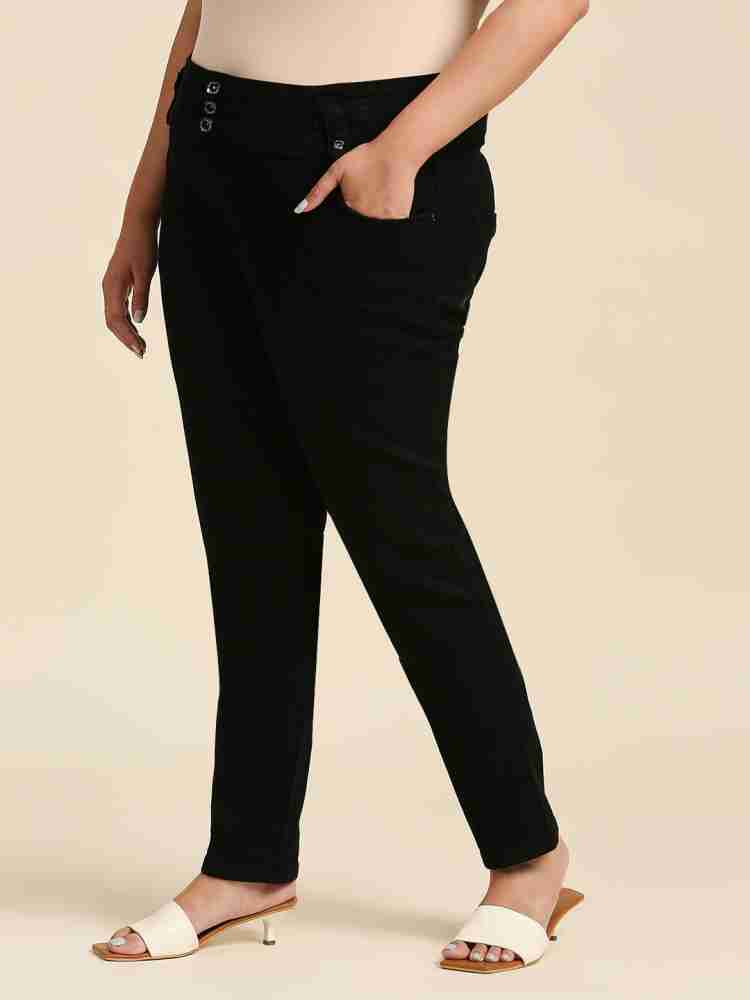 High Star Plus Size Slim Women Black Jeans - Buy High Star Plus Size Slim Women  Black Jeans Online at Best Prices in India