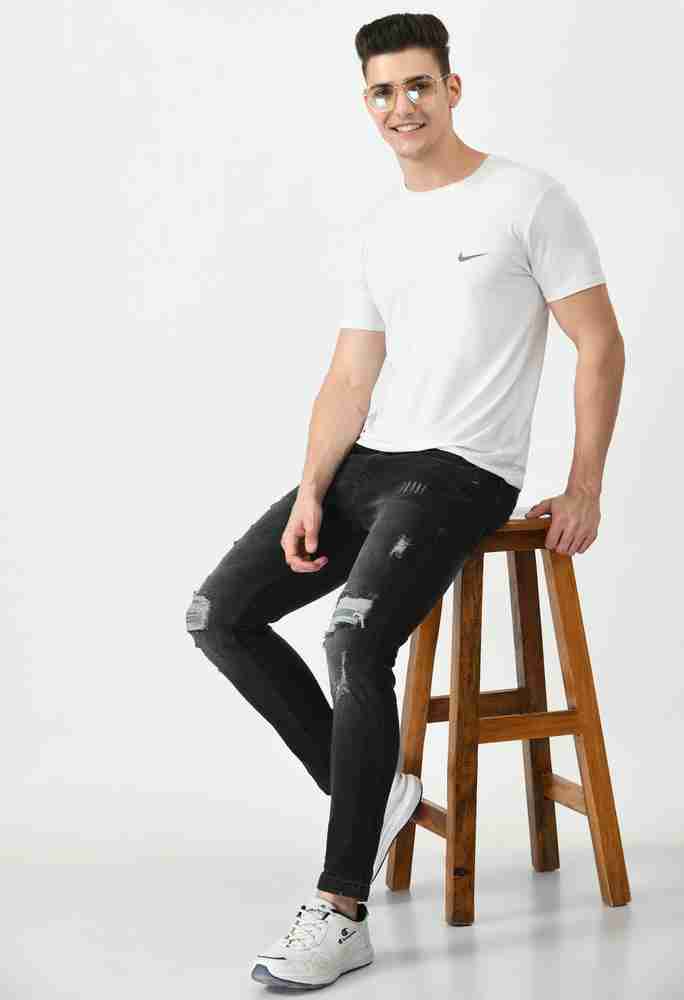 Black jeans with jordans hotsell