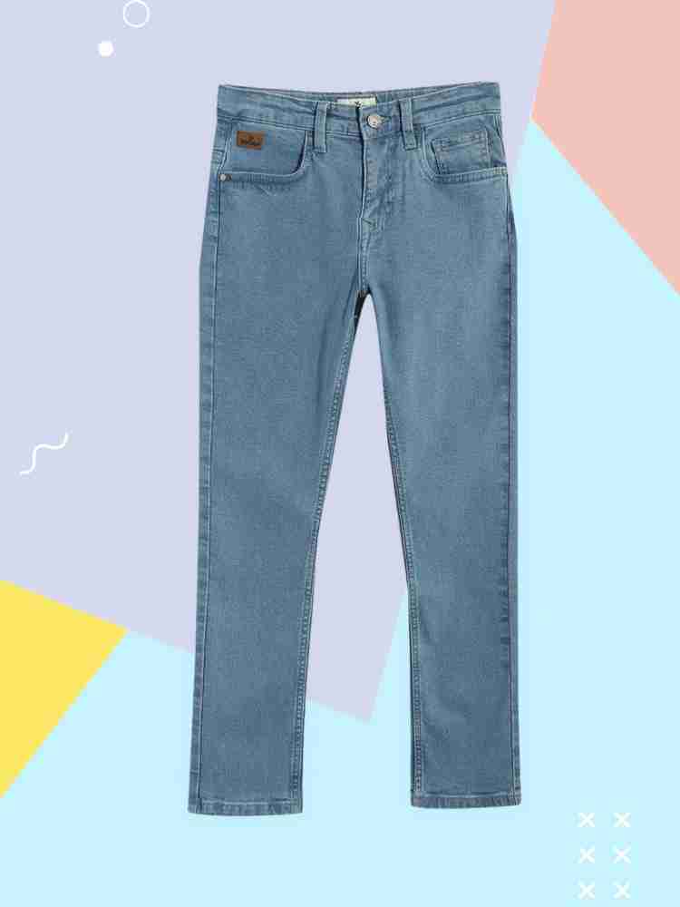 Pantaloons Junior Boys Slim Fit Casual Blue Jeans - Selling Fast