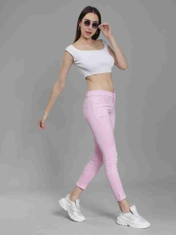 Women's Light Pink Skinny Jeans