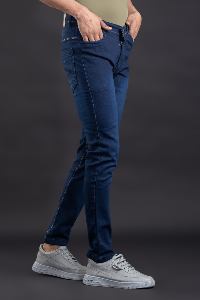 Faded Casual Wear Mens Navy Blue Jeans, Waist Size: 30 at best price in New  Delhi