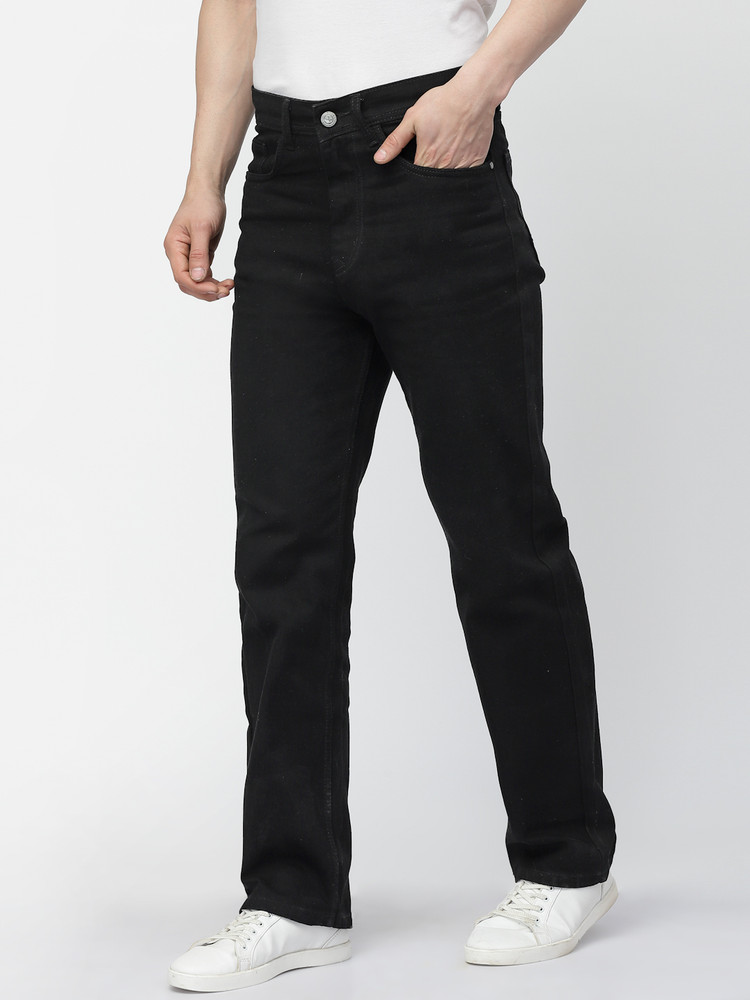 Mens black wide leg hot sale jeans