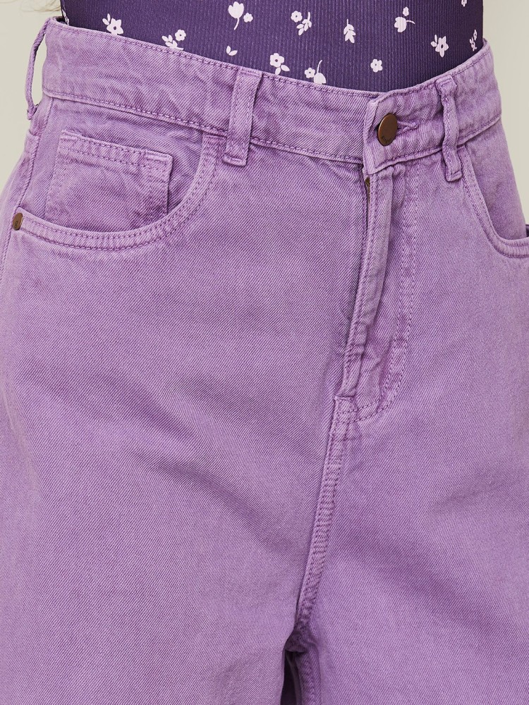 NÎMES Lilac Lavender Light Pastel Purple HW High Waisted Corduroy Trouser  Pants Mom Jeans Straight Leg with Very Pretty and Subtle Silver Shift  Womens Fashion Bottoms Other Bottoms on Carousell
