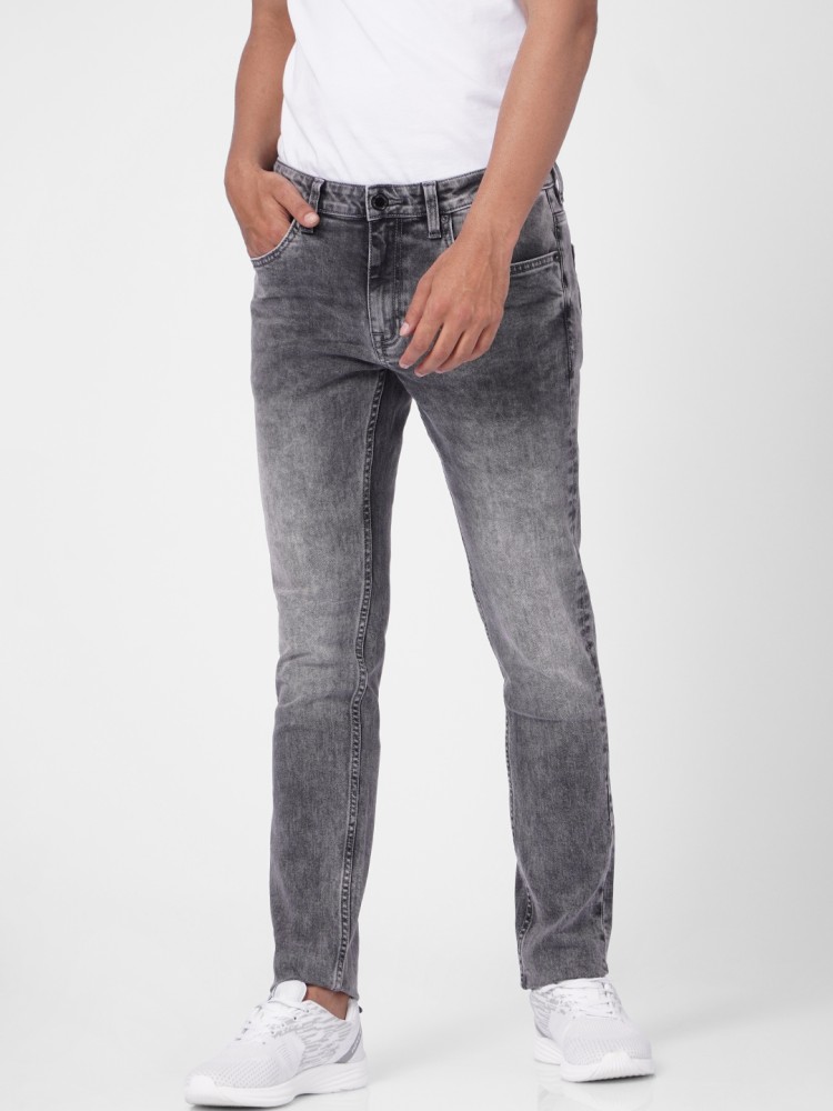 Men Grey Slim Fit Low Rise Distressed Jeans - Buy Men Grey Slim Fit Low  Rise Distressed Jeans online in India