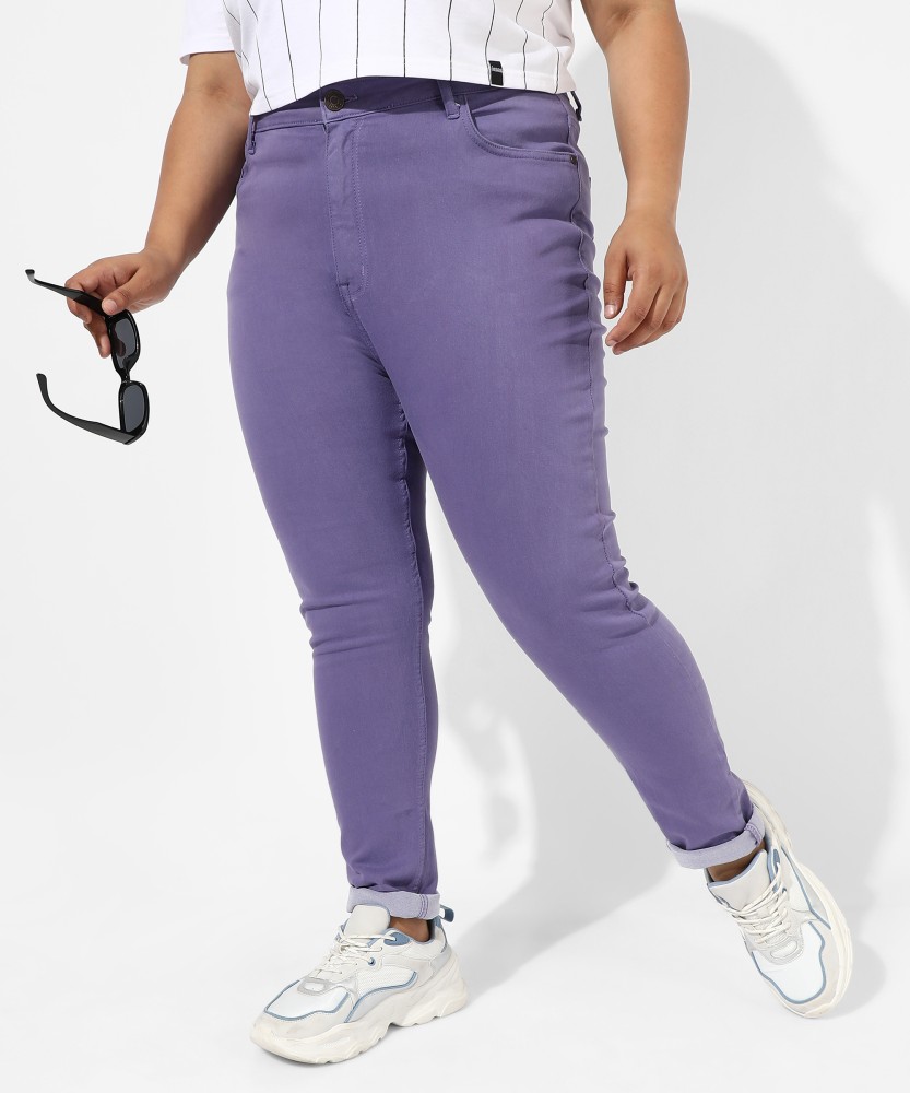 Plus size 2025 purple jeans