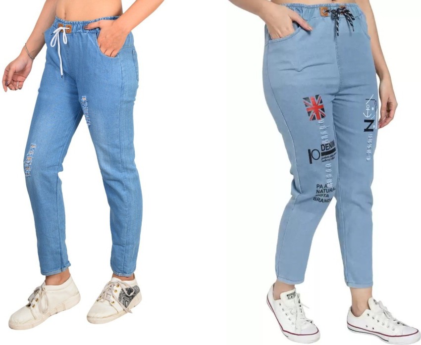 nice look fashion Jogger Fit Girls Blue Jeans - Buy nice look fashion Jogger  Fit Girls Blue Jeans Online at Best Prices in India
