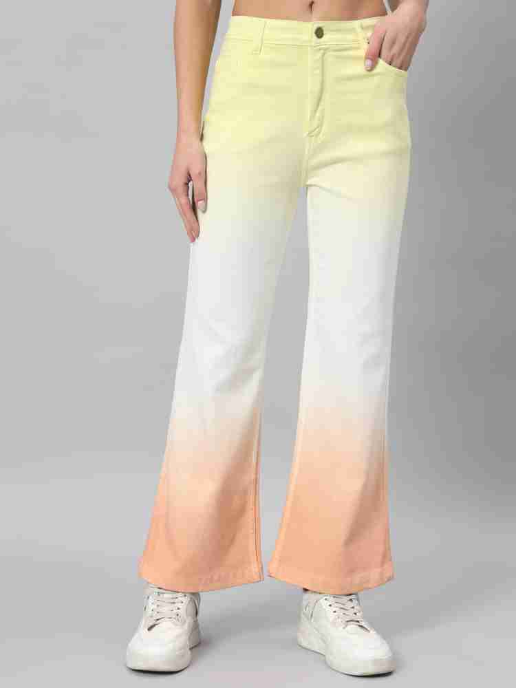 GUTI Flared Women Pink Jeans - Buy GUTI Flared Women Pink Jeans Online at  Best Prices in India