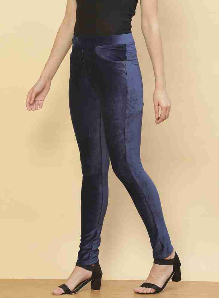 Buy online Navy Blue Denim Jeggings from Jeans & jeggings for Women by De  Moza for ₹899 at 19% off