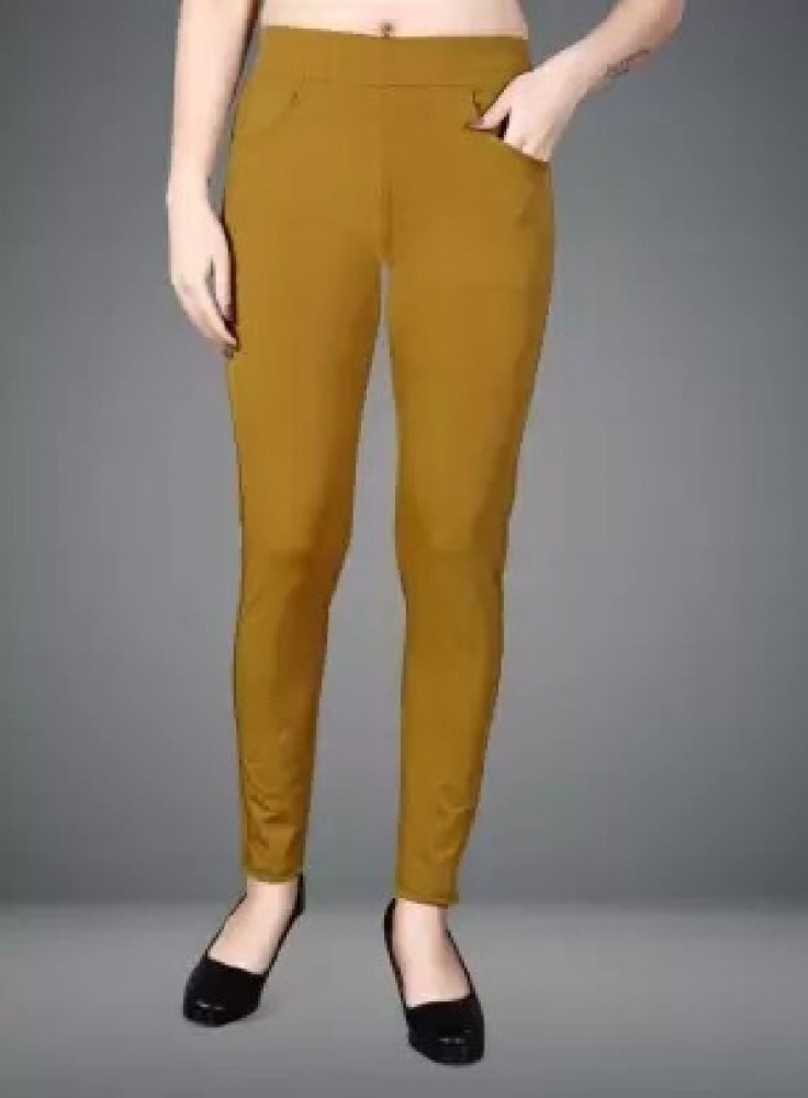 ALLNOORFASHION Yellow Jegging Price in India - Buy ALLNOORFASHION Yellow  Jegging online at