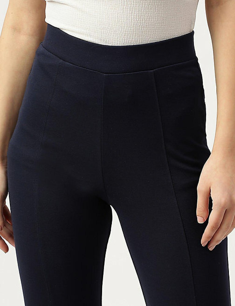 Marks & Spencer Women Blue High-Rise Solid Treggings