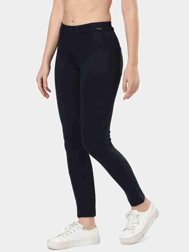 Buy Women's Super Combed Cotton Rich Elastane Stretch Slim Fit Jeggings  With Pockets - Affogat IW16