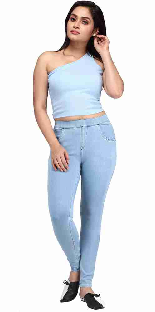 Comfort Lady Light Blue Jegging Price in India - Buy Comfort Lady Light  Blue Jegging online at