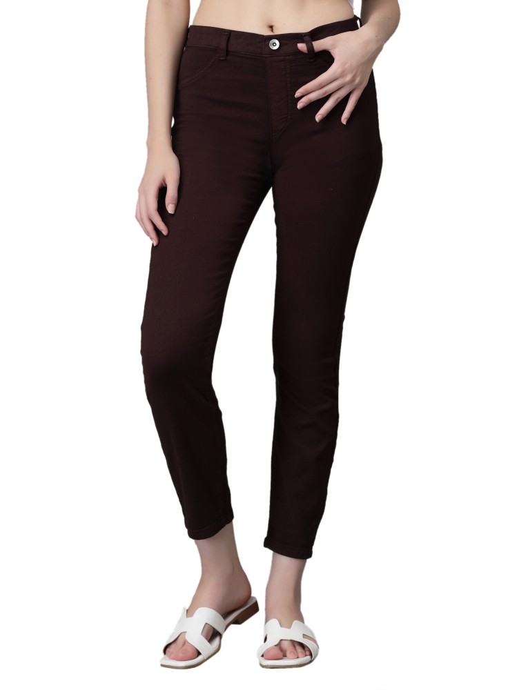 Buy Women Black Mid-Rise Stretchable Ankle Length Jegging - Global Republic