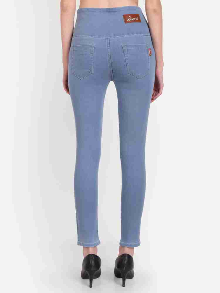 Buy online Women Light Blue Denim Jegging from Jeans & jeggings for Women  by Angelfab for ₹779 at 48% off