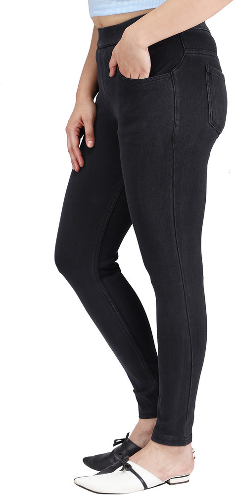 Denim jeggings for ladies discount