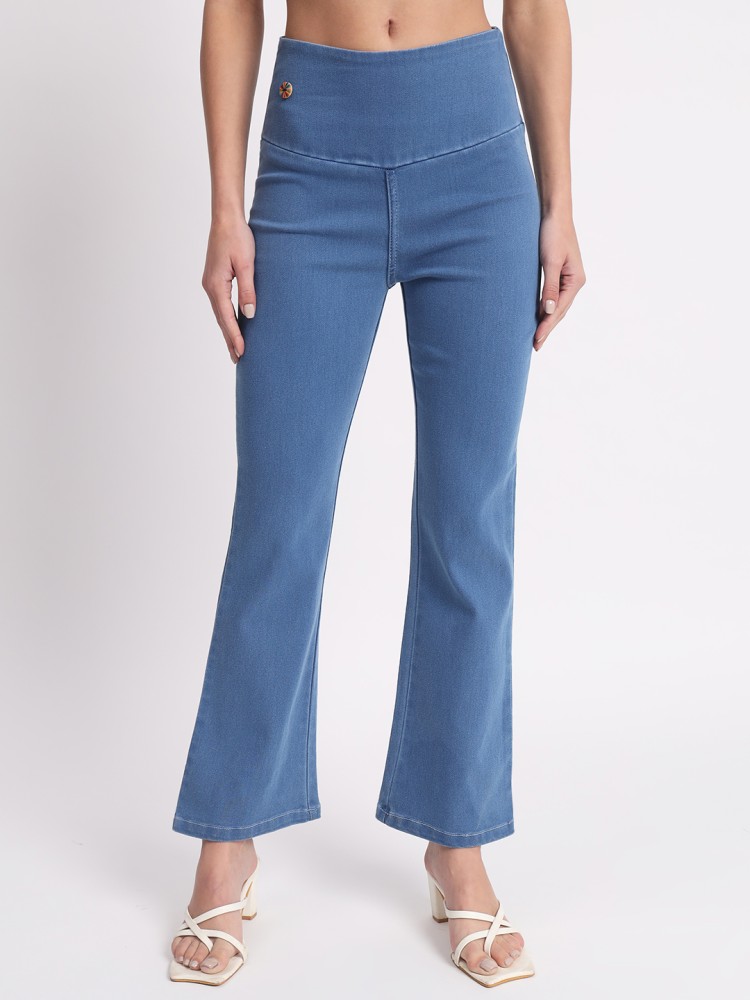 Buy Sky Blue Jeans & Jeggings for Women by ANGELFAB Online