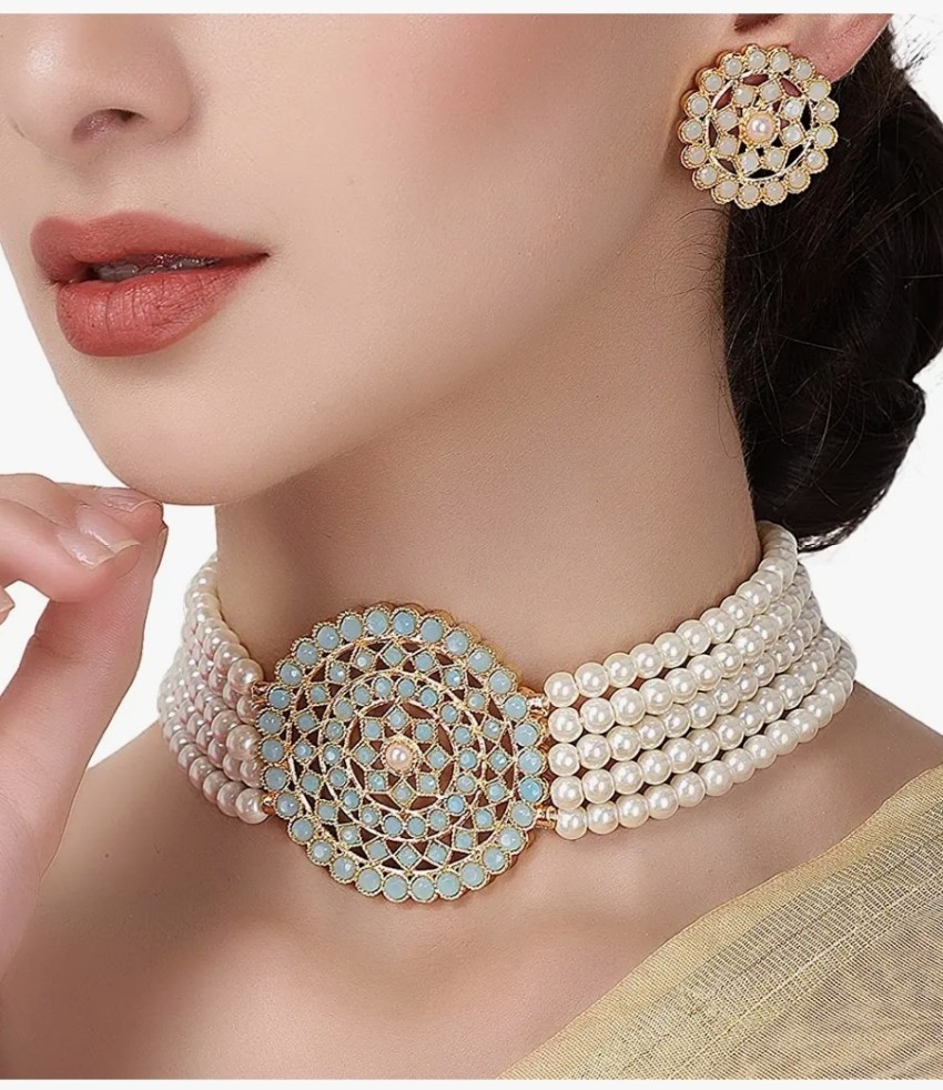 Pearl necklace sales set flipkart