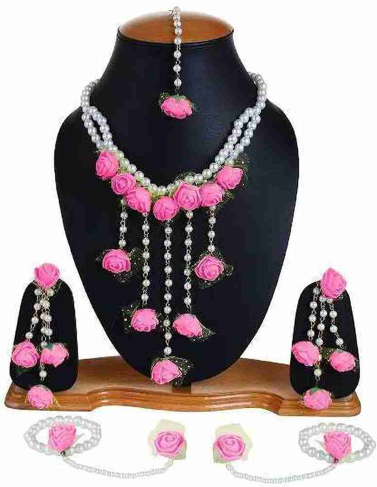 YouBella Alloy Pink Jewellery Set Price in India Buy YouBella Alloy Pink Jewellery Set Online at Best Prices in India Flipkart