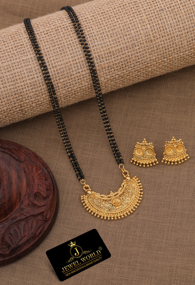 Vraj india 24 INCH LONG 1 GRAM GOLD PLATED TRADITIONAL FOR WOMEN Alloy Mangalsutra