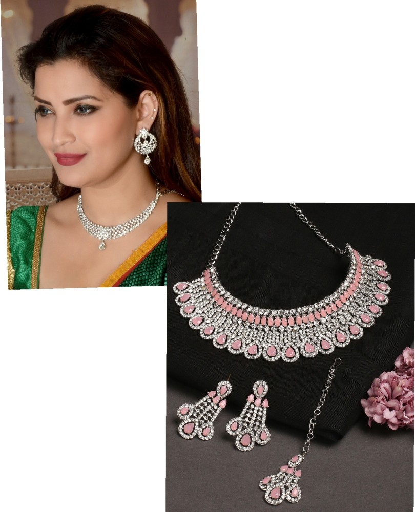 Diamond hot sale necklace flipkart