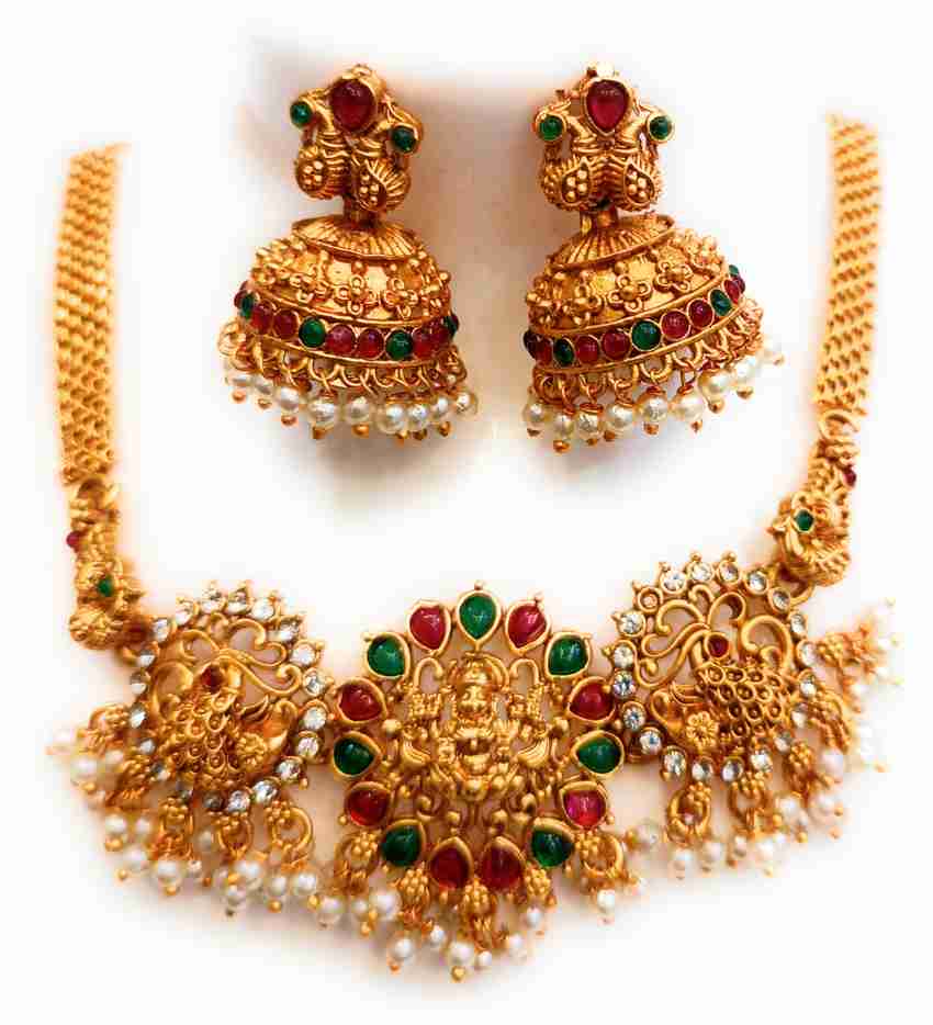 Adyashree Emporium Metal Gold plated Gold Jewellery Set Price in