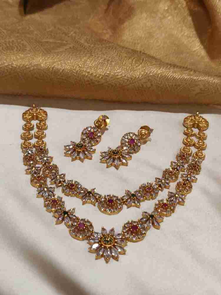 EMPORIA JEWELS Alloy Gold Jewellery Set Price in India Buy