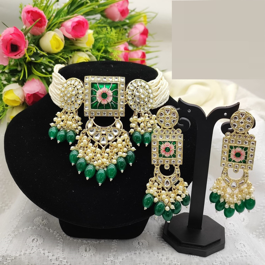 Kundan necklace set flipkart shop