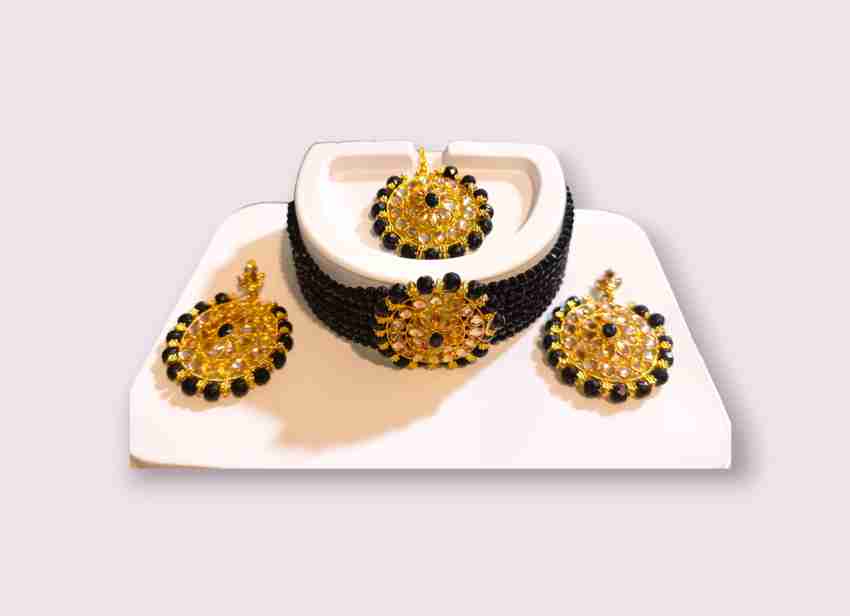 Tanishq Stone Black Jewellery Set Price in India Buy Tanishq