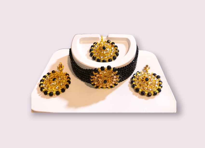 Tanishq necklace and hot sale earring set